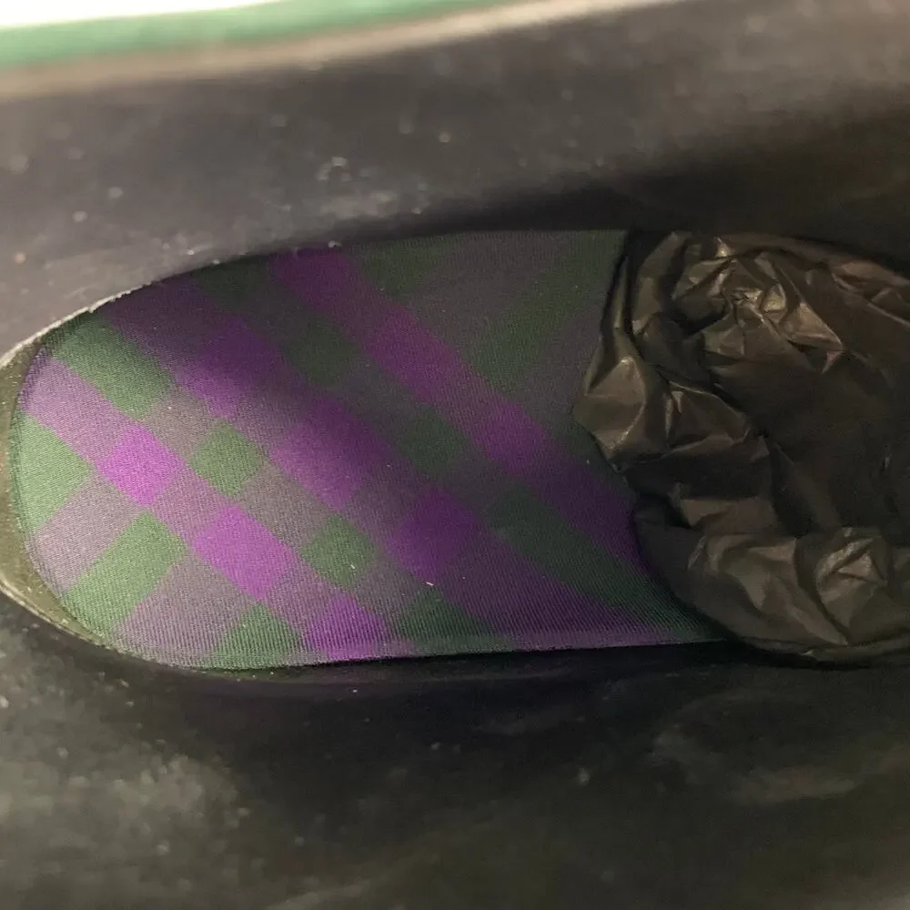 BURBERRY Size 8.5 Green Leather Pull On Boots